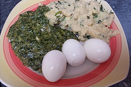 Kartoffeln, Spinat, Käse und Ei 15