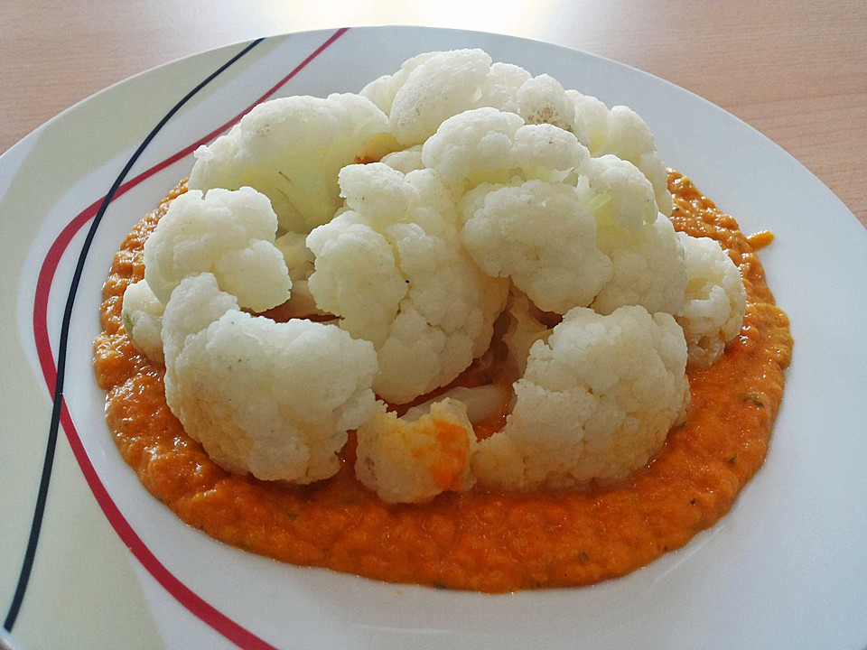 Blumenkohlröschen in Karottensoße von Juulee | Chefkoch.de