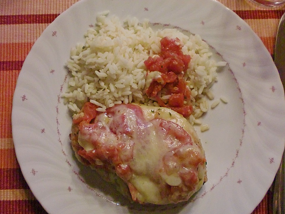 Hähnchenbrustfilet überbacken mit Tomate - Mozzarella von kichererbse2 ...