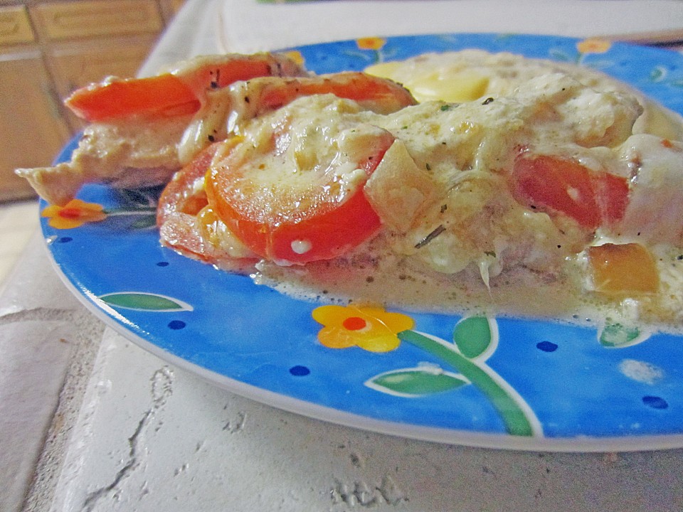 Hähnchenbrustfilet überbacken mit Tomate - Mozzarella von kichererbse2 ...