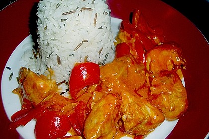 Hähnchen in Paprika Rahmsauce 3