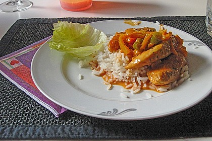 Hähnchen in Paprika Rahmsauce 2