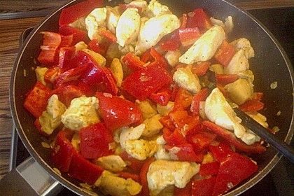 Hähnchen in Paprika Rahmsauce 7