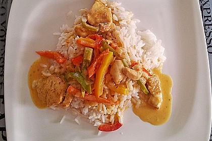 Hähnchen in Paprika Rahmsauce