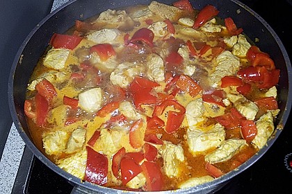 Hähnchen in Paprika Rahmsauce 1