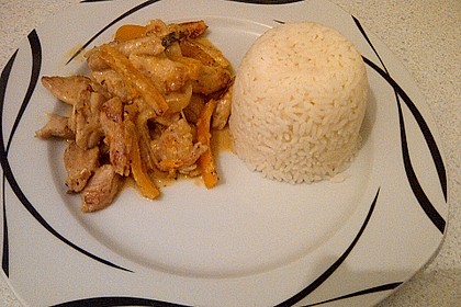 Hähnchen in Paprika Rahmsauce 4