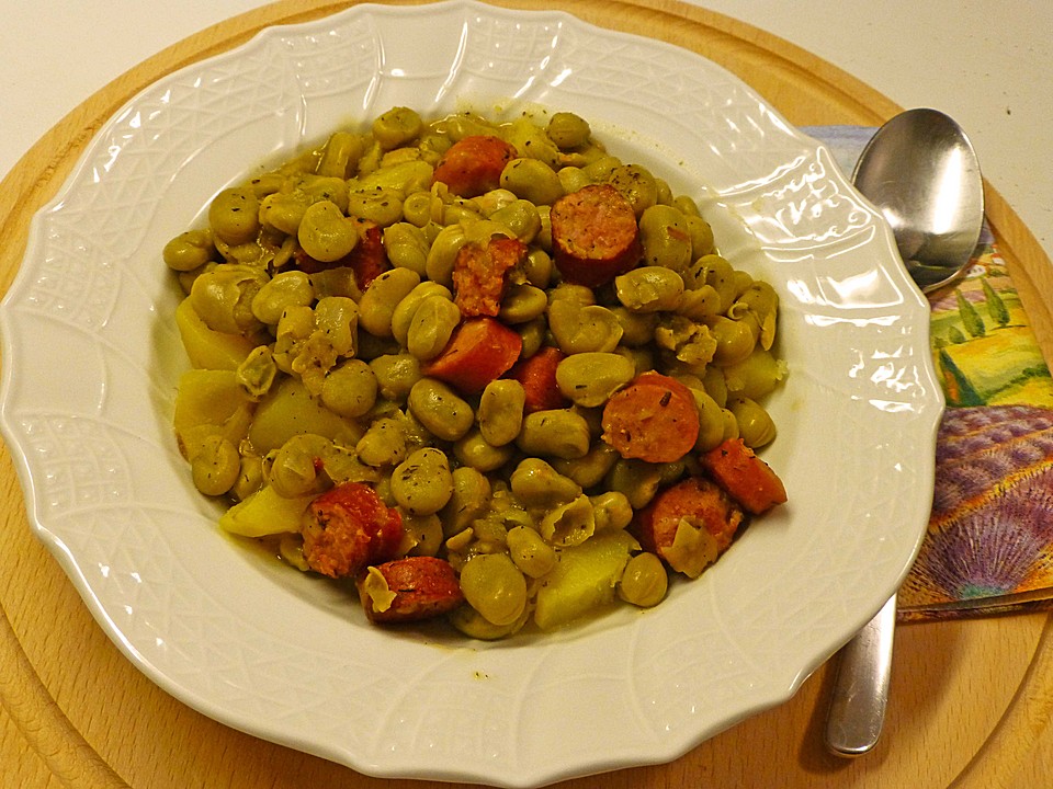 Dicke Bohnen mit Speck und Salzkartoffeln von susili101 | Chefkoch.de