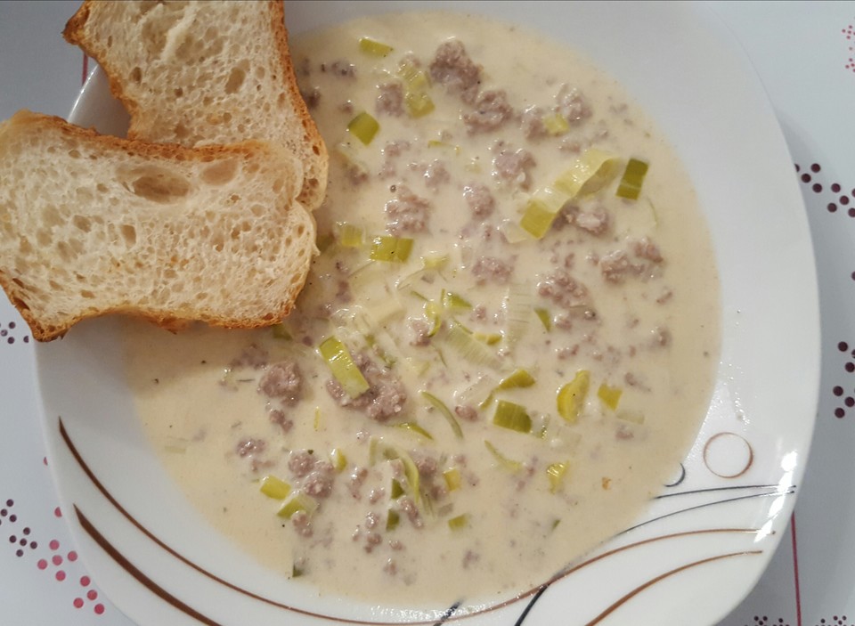 Käse-Lauch-Suppe mit Hackfleisch von Nitseltrik | Chefkoch.de