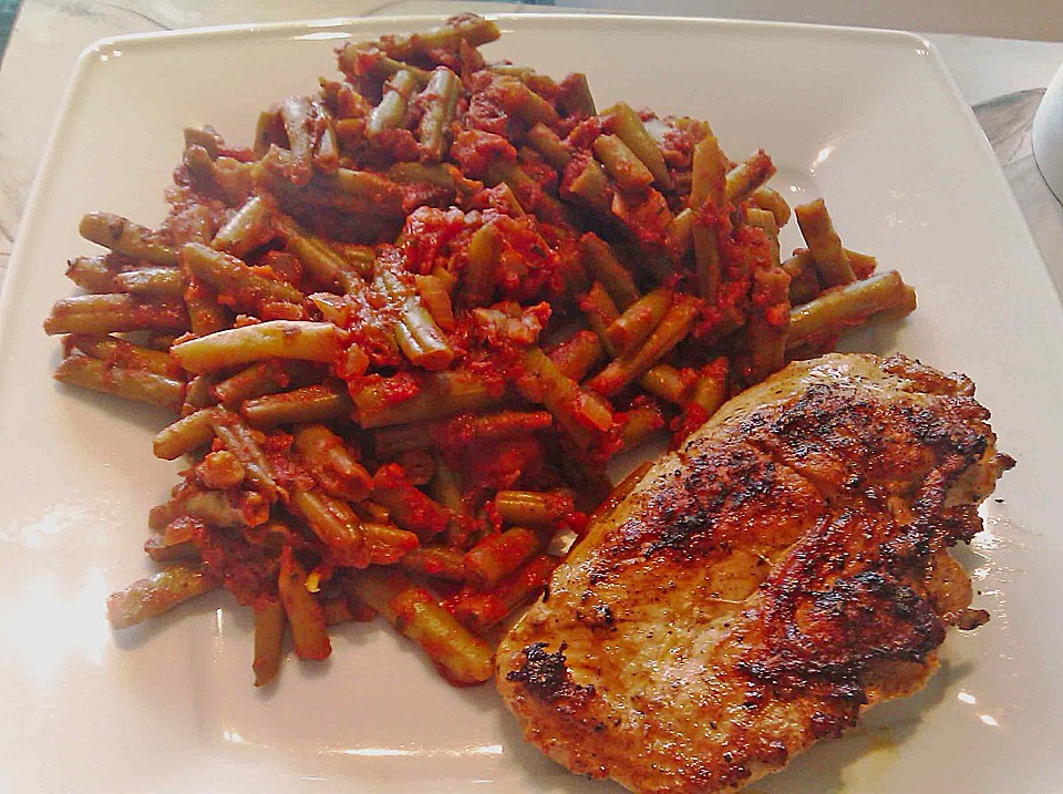 Grüne Bohnen in Tomatensoße - Ein raffiniertes Rezept | Chefkoch.de