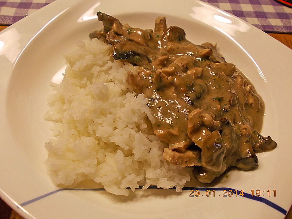 Putengeschnetzeltes mit Champignons und Kokosmilch von chefkochmampfi ...