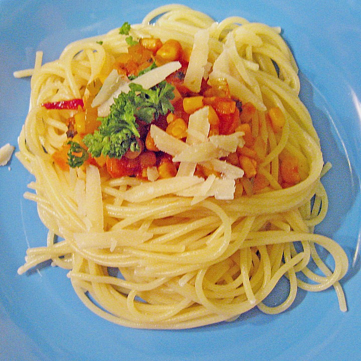 Scharfe Spaghetti vegetarisch von facehenry | Chefkoch.de
