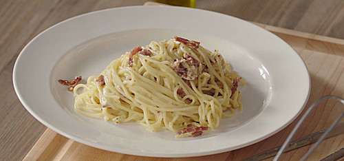 Verwonderlijk Spaghetti Carbonara à la Vapiano | Pastaherstellung & Pastasaucen FS-95
